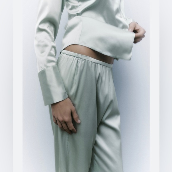 Mulberry Silk pants - light green - Picture 3 of 11